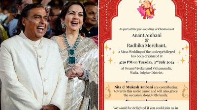 Mukesh Ambani and Nita Ambani extended an invitation a few days ago about the mass wedding. (File Photo) Mukesh Ambani and Nita Ambani extended an invitation a few days ago about the mass wedding. (File Photo)