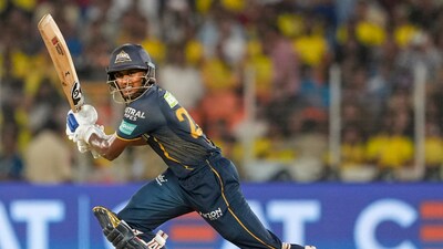Sai Sudharsan will join his Gujarat Titans captain Shubman Gill in Zimbabwe. (PTI) Sai Sudharsan will join his Gujarat Titans captain Shubman Gill in Zimbabwe. (PTI)