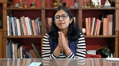 Swati Maliwal writes to Kejriwal: Delhi govt systematically dismantling Delhi Commission for Women |Photo by Sanjeev Verma/ Hindustan Times) (Hindustan Times)