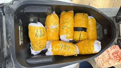The heroin recovered from the accused on Monday. (HT Photo) The heroin recovered from the accused on Monday. (HT Photo)
