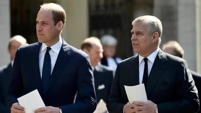 Prince William holds a ‘grudge’ against Andrew fur to his unkind gesture towards Kate Middleton, the Princess of Wales, as per a report. (Getty) Prince William holds a ‘grudge’ against Andrew fur to his unkind gesture towards Kate Middleton, the Princess of Wales, as per a report. (Getty)