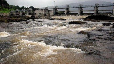 Constructed in 1964, the Dehrang Dam, situated 15 kilometres from Panvel, spans 277 acres (Bachchan Kumar/HT) Constructed in 1964, the Dehrang Dam, situated 15 kilometres from Panvel, spans 277 acres (Bachchan Kumar/HT)
