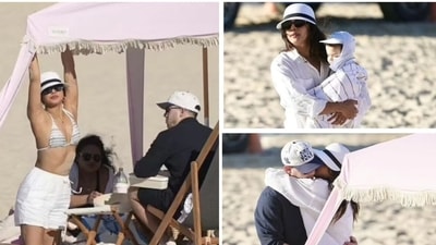 Priyanka Chopra enjoyed her beach outing with Nick Jonas and Malti at Gold Coast. (PC: Daily Mail). Priyanka Chopra enjoyed her beach outing with Nick Jonas and Malti at Gold Coast. (PC: Daily Mail).