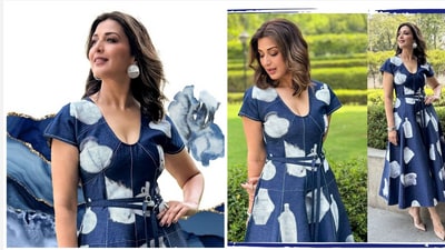 Wearing denim dresses for summer has been a street-style staple for years. Sonali introduced the trend into her wardrobe with a stylish printed ensemble. She wore a midi dress featuring faded abstract patterns, a deep neck, and a cinched waist. Statement earrings, a clean-makeup look, and loose locks rounded off the styling. (Instagram) Wearing denim dresses for summer has been a street-style staple for years. Sonali introduced the trend into her wardrobe with a stylish printed ensemble. She wore a midi dress featuring faded abstract patterns, a deep neck, and a cinched waist. Statement earrings, a clean-makeup look, and loose locks rounded off the styling. (Instagram)