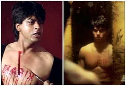 Shah Rukh Khan in Darr; Mark Wahlberg in Fear Shah Rukh Khan in Darr; Mark Wahlberg in Fear