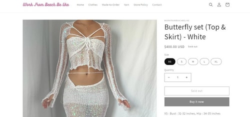 The dress is listed at $400 and has different colour variants; it is currently sold out now. The dress is listed at $400 and has different colour variants; it is currently sold out now.