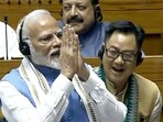 Prime Minister Narendra Modi in the Lok Sabha during Parliament session, in New Delhi on Tuesday. (ANI Photo/Sansad TV) Prime Minister Narendra Modi in the Lok Sabha during Parliament session, in New Delhi on Tuesday. (ANI Photo/Sansad TV)