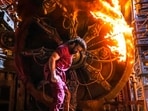 Kalki 2898 AD box office collection day 7: Prabhas in a key scene from the sci-fi film.