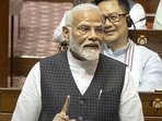 Prime Minister Narendra Modi replies to the Motion of Thanks on the President's Address in the Rajya Sabha during the ongoing Parliament session, in New Delhi, Wednesday. Prime Minister Narendra Modi replies to the Motion of Thanks on the President's Address in the Rajya Sabha during the ongoing Parliament session, in New Delhi, Wednesday.