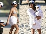 Priyanka Chopra, Nick Jonas, and Malti spend quality time at the beach. Priyanka Chopra, Nick Jonas, and Malti spend quality time at the beach.