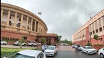New Delhi, July 03 (ANI): A view of the Parliament House and Samvidhan Sadan against the backdrop of overcast sky, in New Delhi on Wednesday. (ANI Photo/Jitender Gupta) (Jitender Gupta)