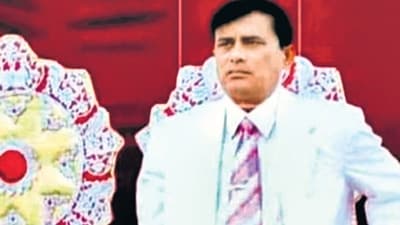 *NO SYNDICATION* Hathras, Uttar Pradesh - July 2, 2024: Suraj Pal aka Narayan Sakar alias Bhole Baba, a religious preacher. 107 people, mostly women, died in a stampede during Satsang held by Suraj Pal in Rati Bharpur village of Hathras district in Uttar Pradesh, India, on Tuesday, July 02, 2024. Credit: HT Photo *NO SYNDICATION* Hathras, Uttar Pradesh - July 2, 2024: Suraj Pal aka Narayan Sakar alias Bhole Baba, a religious preacher. 107 people, mostly women, died in a stampede during Satsang held by Suraj Pal in Rati Bharpur village of Hathras district in Uttar Pradesh, India, on Tuesday, July 02, 2024. Credit: HT Photo