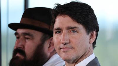 Canada's Prime Minister Justin Trudeau attends an announcement on the planned Great Bear Sea PFP project, accompanied by Dallas Smith, acting Chief for Tlowitsis Nation, in Vancouver, British Columbia, Canada, on June 25. (REUTERS) Canada's Prime Minister Justin Trudeau attends an announcement on the planned Great Bear Sea PFP project, accompanied by Dallas Smith, acting Chief for Tlowitsis Nation, in Vancouver, British Columbia, Canada, on June 25. (REUTERS)