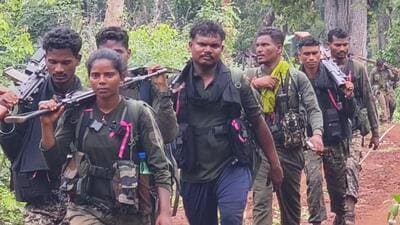 Guns, including one .303 rifle, three .315 bore rifles, two muzzle-loading rifles, BGL (barrel grenade launcher) shells and a huge cache of ammunition and explosives were seized (HT Photo/Sourced)
