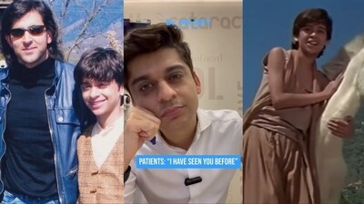 Mickey Dhamijani poses with Hrithik Roshan on sets of Krrish in old photos. Mickey Dhamijani poses with Hrithik Roshan on sets of Krrish in old photos.