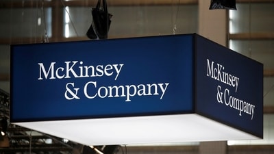 The logo of consulting firm McKinsey and Company is seen at the high profile startups and high tech leaders gathering, Viva Tech,in Paris, France May 16, 2019. REUTERS/Charles Platiau/File Photo (REUTERS)