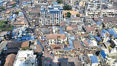Mumbai, India- October 29, 2023: Aerial view of the 5th lane of Kamathipura, in Mumbai, India, on Sunday, October 29, 2023. (Photo by Anshuman Poyrekar/ Hindustan Times) (Hindustan Times) Mumbai, India- October 29, 2023: Aerial view of the 5th lane of Kamathipura, in Mumbai, India, on Sunday, October 29, 2023. (Photo by Anshuman Poyrekar/ Hindustan Times) (Hindustan Times)