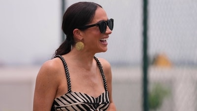 Meghan Markle leaves after an exhibition sitting volleyball match in Abuja, Nigeria, Saturday, May 11, 2024. (AP Photo/Sunday Alamba) (AP) Meghan Markle leaves after an exhibition sitting volleyball match in Abuja, Nigeria, Saturday, May 11, 2024. (AP Photo/Sunday Alamba) (AP)