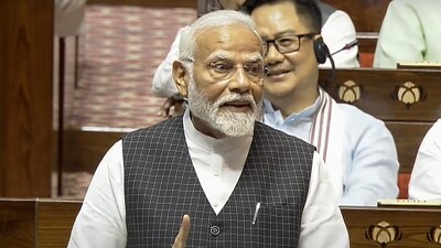 Prime Minister Narendra Modi replies to the Motion of Thanks on the President's Address in the Rajya Sabha during the ongoing Parliament session, in New Delhi, Wednesday. (PTI) Prime Minister Narendra Modi replies to the Motion of Thanks on the President's Address in the Rajya Sabha during the ongoing Parliament session, in New Delhi, Wednesday. (PTI)