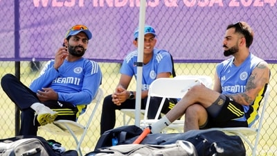 Virat Kohli, Yashasvi Jaiswal and Ravindra Jadeja during a practice session. (ANI Image) Virat Kohli, Yashasvi Jaiswal and Ravindra Jadeja during a practice session. (ANI Image)