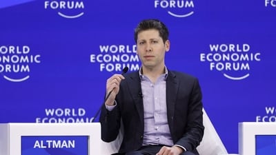 Sam Altman, chief executive officer of OpenAI, during a panel session on day three of the World Economic Forum (WEF) in Davos. (Bloomberg) Sam Altman, chief executive officer of OpenAI, during a panel session on day three of the World Economic Forum (WEF) in Davos. (Bloomberg)