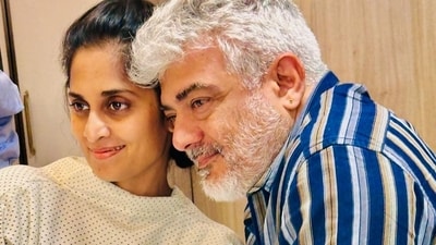 Shalini professed her love for husband Ajith Kumar while sharing this picture. Shalini professed her love for husband Ajith Kumar while sharing this picture.