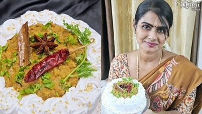 A woman from Tamil Nadu made mutton keema cake - a questionable concoction. (Instagram/@vidhus.kitchen)