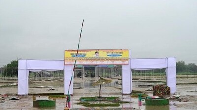 The site in Hathras. (Sunil Ghosh/HT Photo) The site in Hathras. (Sunil Ghosh/HT Photo)