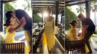 Vignesh Shivan and actor Nayanthara travelled to Thailand for their honeymoon. Vignesh shared romantic photos that showed them posing together in some picturesque locations. While the actor wore a yellow dress, Vignesh was seen in a casual black T-shirt outfit. (Instagram) Vignesh Shivan and actor Nayanthara travelled to Thailand for their honeymoon. Vignesh shared romantic photos that showed them posing together in some picturesque locations. While the actor wore a yellow dress, Vignesh was seen in a casual black T-shirt outfit. (Instagram)