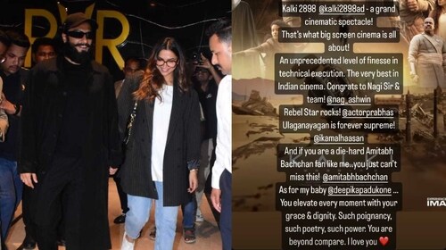 Kalki 2898 AD review shared by Ranveer Singh after he watched the film with Deepika Padukone Kalki 2898 AD review shared by Ranveer Singh after he watched the film with Deepika Padukone