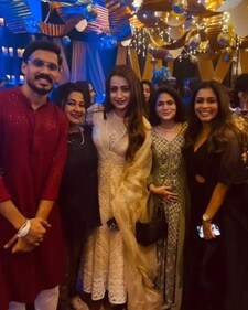 Trisha Krishnan donned an ivory-white attire on Varalaxmi Sarathkumar's wedding. Trisha Krishnan donned an ivory-white attire on Varalaxmi Sarathkumar's wedding.