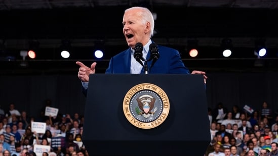 Biden and Harris made a surprise appearance on a Democratic National Committee call, according to three people familiar with the matter who were given anonymity to discuss the private conversation. (Bloomberg)