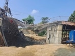 Portions of two small bridges over Gandaki river in Bihar’s Siwan district collapsed on Wednesday, marking the seventh such incident in the state in the last 15 days.
