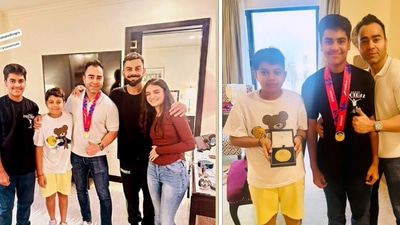 Virat Kohli's family welcomed him Delhi after Team India returned home from Barbados. (Instagram/vk0681)