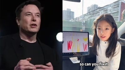Elon Musk responded to a young Chinese girl's request to fix a bug in a Tesla car screen. (Sceengrab) Elon Musk responded to a young Chinese girl's request to fix a bug in a Tesla car screen. (Sceengrab)