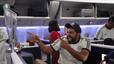 Full details of Rohit Sharma, Virat Kohli, Jasprit Bumrah and Rahul Dravid's activities inside Air India flight bringing T20 World Cup winners home Full details of Rohit Sharma, Virat Kohli, Jasprit Bumrah and Rahul Dravid's activities inside Air India flight bringing T20 World Cup winners home
