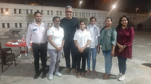 Anubhav Sinha at Sheroes Cafe, run by acid attack survivors, on his visit to Lucknow (Deep Saxena/HT) Anubhav Sinha at Sheroes Cafe, run by acid attack survivors, on his visit to Lucknow (Deep Saxena/HT)