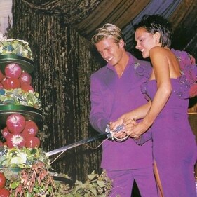 David and Victoria Beckham during their wedding in 1999. (Instagram) David and Victoria Beckham during their wedding in 1999. (Instagram)