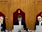 A bench comprising Chief Justice of India (CJI) D.Y. Chandrachud, Justice J.B. Pardiwala and Justice Manoj Misra during hearing on a suo moto case related to the alleged sexual assault and murder of a postgraduate trainee doctor in Kolkata, at the Supreme Court in New Delhi, Tuesday. (PTI) A bench comprising Chief Justice of India (CJI) D.Y. Chandrachud, Justice J.B. Pardiwala and Justice Manoj Misra during hearing on a suo moto case related to the alleged sexual assault and murder of a postgraduate trainee doctor in Kolkata, at the Supreme Court in New Delhi, Tuesday. (PTI)