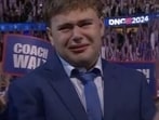 Not just Walz's son, his wife Gwen and daughter Hope were visibly emotional as Gus shouted in joy with his tears in his eyes, "That's my dad!" Not just Walz's son, his wife Gwen and daughter Hope were visibly emotional as Gus shouted in joy with his tears in his eyes, "That's my dad!"