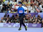 Neeraj Chopra, of India, competes during the men's javelin throw final at the 2024 Summer Olympics. Neeraj Chopra, of India, competes during the men's javelin throw final at the 2024 Summer Olympics.