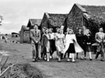 Refugees at the Valivade camp in Kolhapur after arriving from Poland. (Maharashtra govt archive)