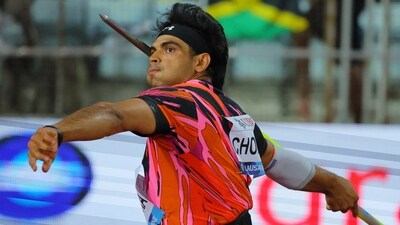 Diamond League: India's Neeraj Chopra in action during the men's javelin throw (REUTERS)