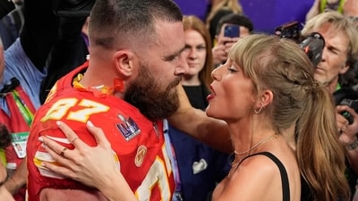 FILE = Kansas City Chiefs tight end Travis Kelce and Taylor Swift are soon to be engaged. (AP Photo/John Locher, File) (AP) FILE = Kansas City Chiefs tight end Travis Kelce and Taylor Swift are soon to be engaged. (AP Photo/John Locher, File) (AP)