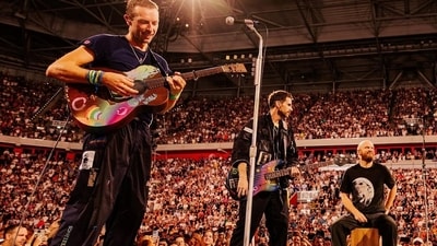 Chris Martin performs Love Story at Ernst Happle Stadium (Instagram ) Chris Martin performs Love Story at Ernst Happle Stadium (Instagram )