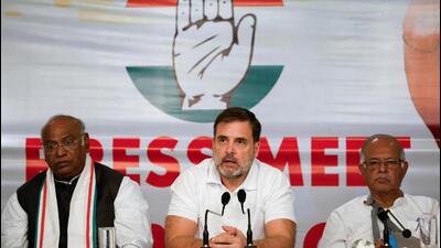 Leader of opposition in the Lok Sabha Rahul Gandhi of the Congress addressing a press conference in Srinagar on Thursday. (Reuters) Leader of opposition in the Lok Sabha Rahul Gandhi of the Congress addressing a press conference in Srinagar on Thursday. (Reuters)
