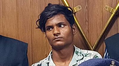 Mohammad Mukhtar after his arrest. (HT Photo) Mohammad Mukhtar after his arrest. (HT Photo)