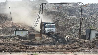 The landfill currently holds approximately 1 million metric tonne (MT) of waste. (Parveen Kumar/HT Photo) The landfill currently holds approximately 1 million metric tonne (MT) of waste. (Parveen Kumar/HT Photo)