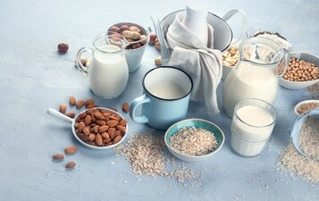 Plant-based milk alternatives to dairy milk. (Shutterstock) Plant-based milk alternatives to dairy milk. (Shutterstock)