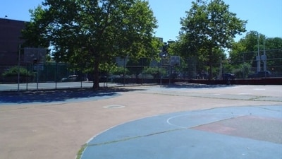 A fight escalated into stabbing on Prospect Playground in Bronx, New York City, on Wednesday. Three teen boys were hurt. (NYC Parks) A fight escalated into stabbing on Prospect Playground in Bronx, New York City, on Wednesday. Three teen boys were hurt. (NYC Parks)